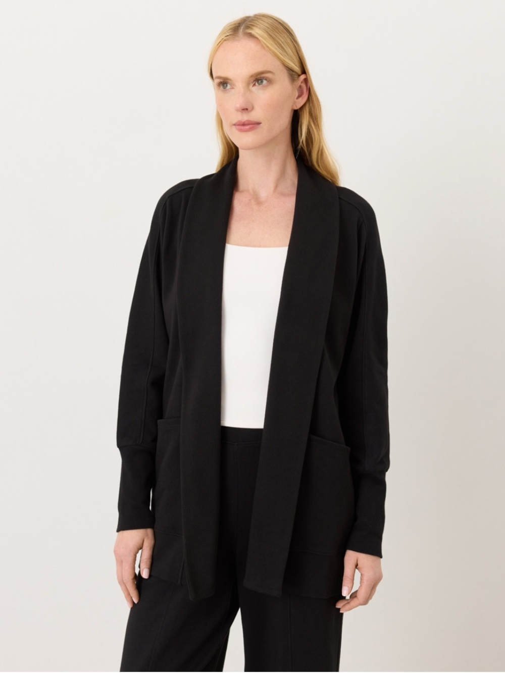 Pact Organic Cotton Airplane Wrap Women's Black Cardigan - Size XS NWT
